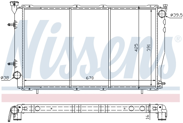 Radiator, engine cooling