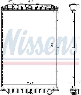 Radiator, engine cooling (614470)