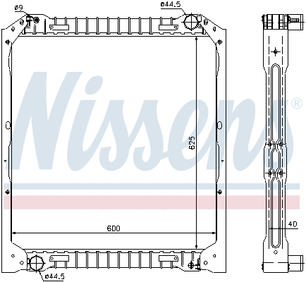 Radiator, engine cooling (62349A)