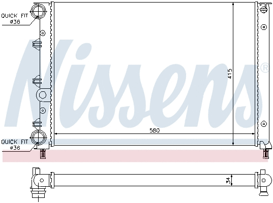 Radiator, engine cooling (699698)