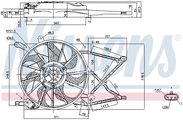 Fan, engine cooling