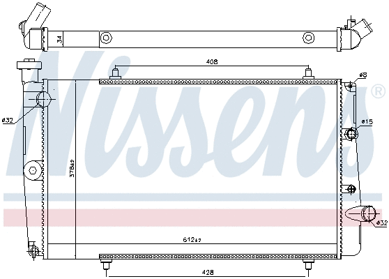 Radiator, engine cooling (694380)