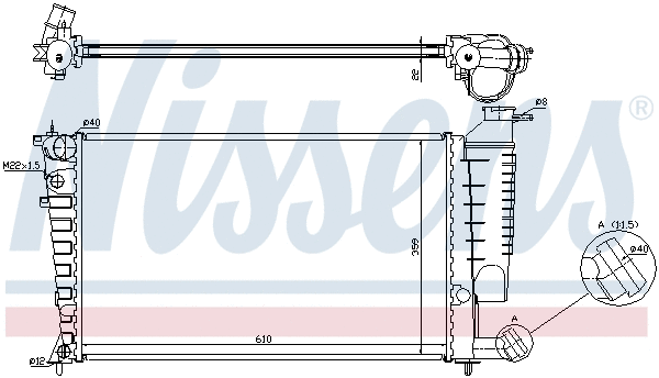 Radiator, engine cooling (691787)