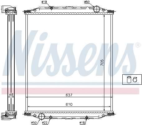 Radiator, engine cooling (628790)