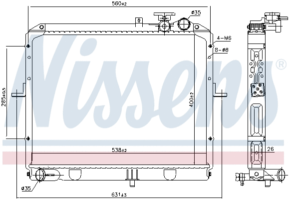 Radiator, engine cooling