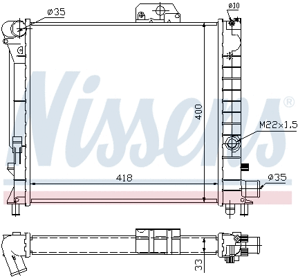 Radiator, engine cooling (64039)