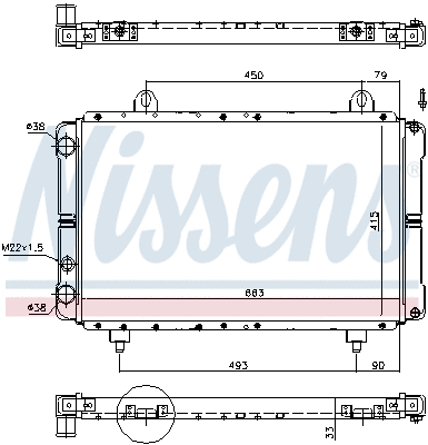 Radiator, engine cooling (693726)