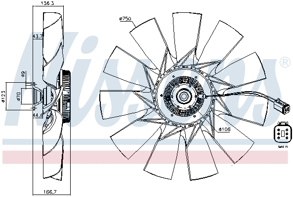 Clutch, radiator fan