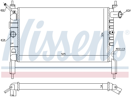 Radiator, engine cooling (692858)