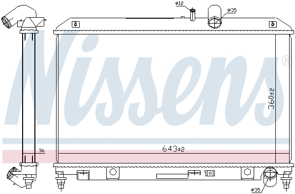 Radiator, engine cooling (68540)