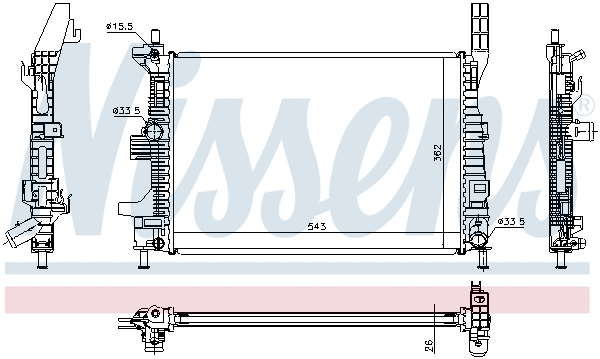 Radiator, engine cooling