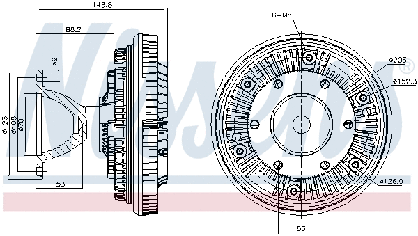 Clutch, radiator fan