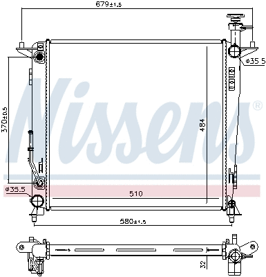 Radiator, engine cooling (666223)
