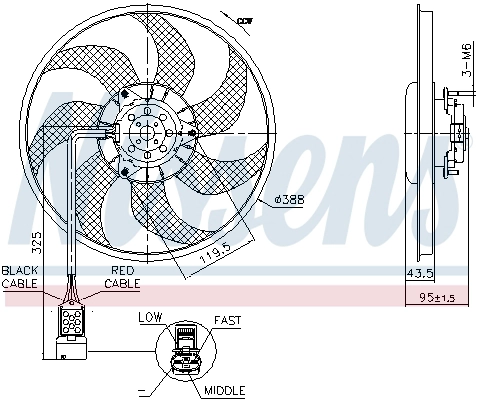 Fan, engine cooling (850091)
