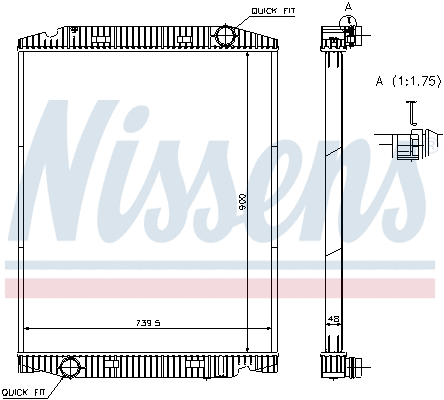 Radiator, engine cooling (63331A)
