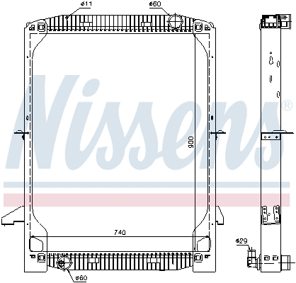 Radiator, engine cooling (62342A)