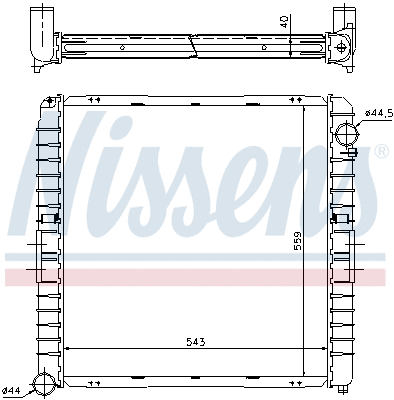Radiator, engine cooling (62345A)