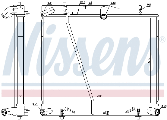 Radiator, engine cooling (646912)