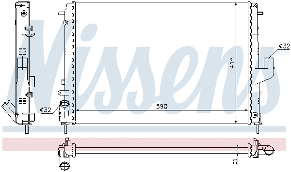 Radiator, engine cooling (691274)