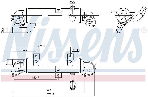 Cooler, exhaust gas recirculation (989417)