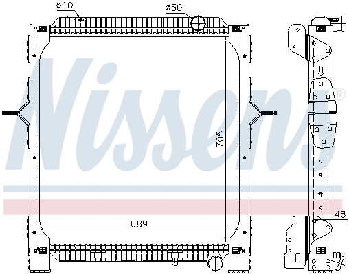Radiator, engine cooling (65476)