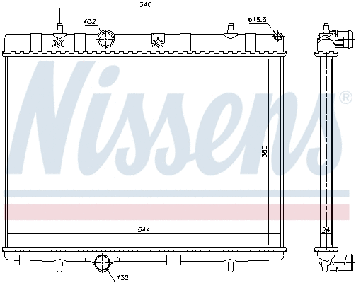 Radiator, engine cooling (690982)