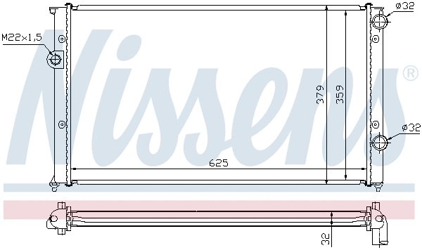 Radiator, engine cooling (692829)