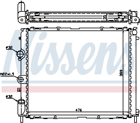 Radiator, engine cooling (696733)