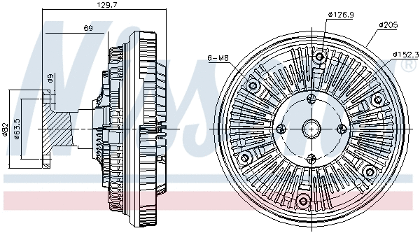 Clutch, radiator fan