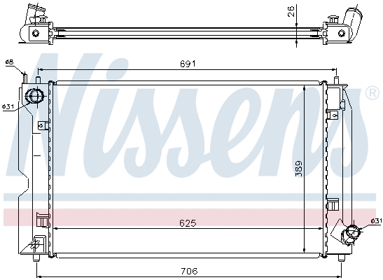 Radiator, engine cooling