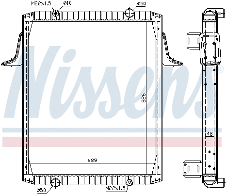 Radiator, engine cooling (63822A)