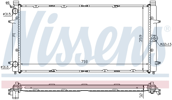 Radiator, engine cooling