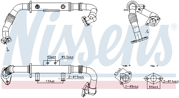 Cooler, exhaust gas recirculation (989428)