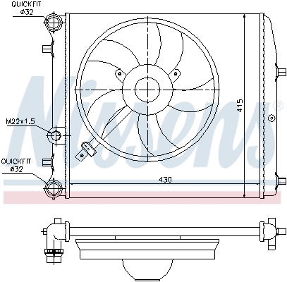 Radiator, engine cooling