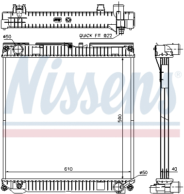 Radiator, engine cooling (67224A)