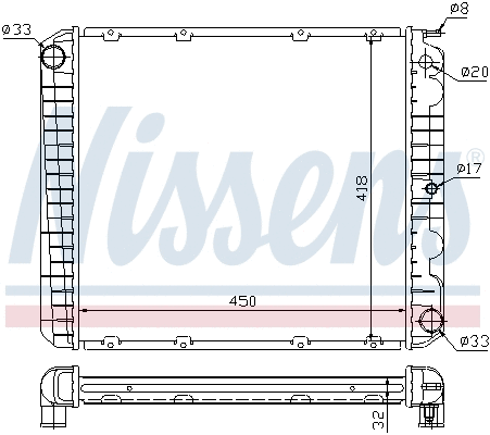 Radiator, engine cooling