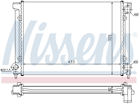 Radiator, engine cooling (699680)