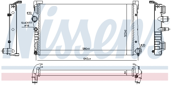Radiator, engine cooling (692936)