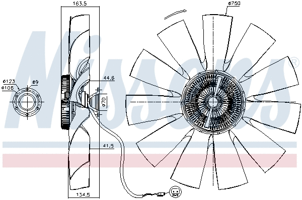Clutch, radiator fan