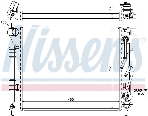 Radiator, engine cooling