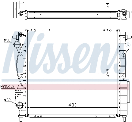 Radiator, engine cooling (697417)