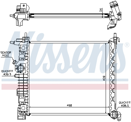 Radiator, engine cooling (630736)