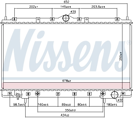 Radiator, engine cooling (62867)