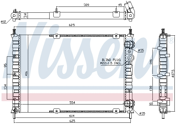 Radiator, engine cooling (691060)