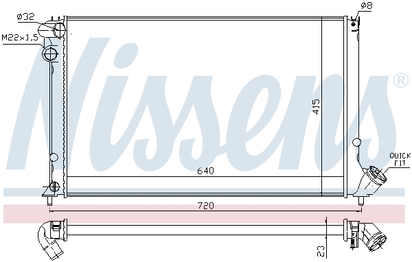 Radiator, engine cooling (698828)