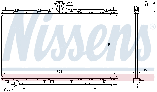 Radiator, engine cooling (68182)