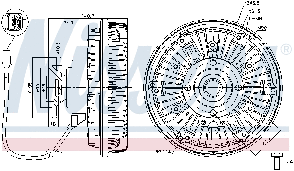 Clutch, radiator fan