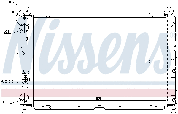 Radiator, engine cooling (698837)