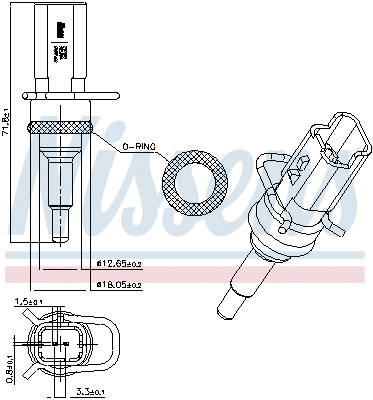 Sensor, coolant temperature