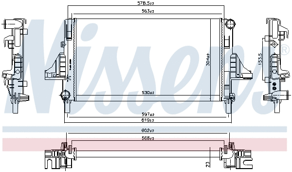 Radiator, engine cooling (699702)